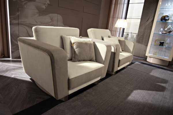 Fotel Luxury Design Włoskie Meble Krzesła Design Włókienniczy Sofa do Salonu Nowość