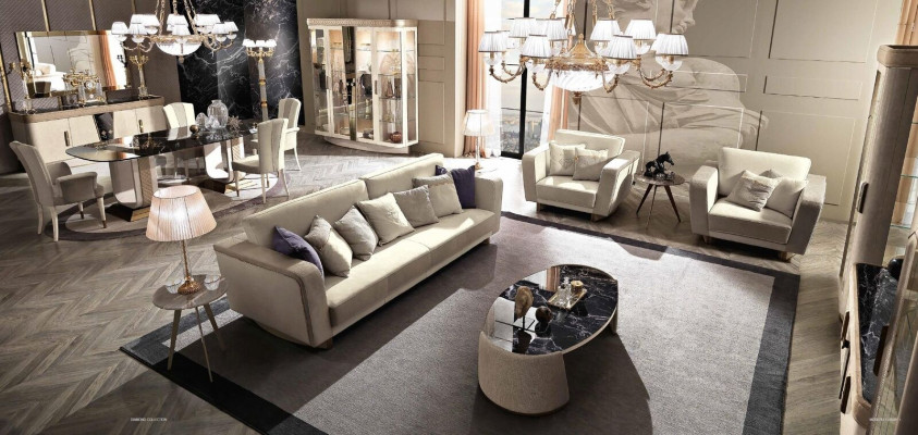 Fotel Luxury Design Włoskie Meble Krzesła Design Włókienniczy Sofa do Salonu Nowość