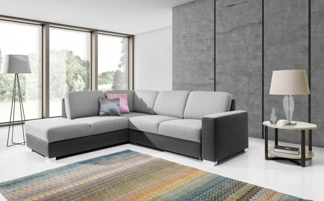 Wielofunkcyjna designerska rozkładana sofa narożna w kształcie D do salonu
