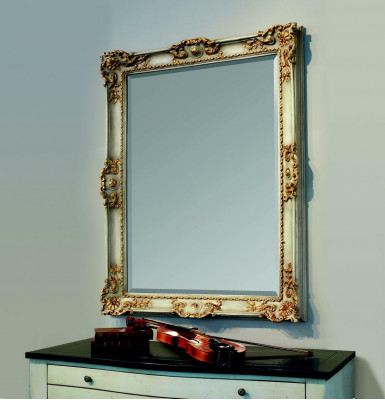 Lustro lustro ścienne designerskie deski podłogowe salon łazienka Drewno design 88x118 barok