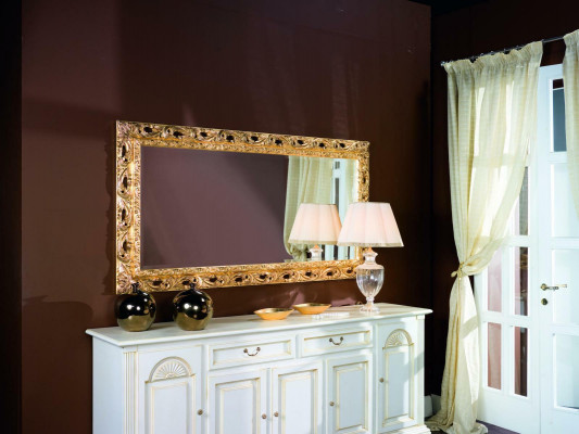 lustro ścienne Rama Złoto Szkło Salon 96x186 Lustro Salon Meble Zawieszki