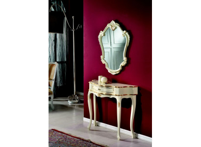Meble Style Baroque Luxury Stół konsolowy Lustro Drewno Włoskie stoły