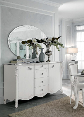 Kredens Salon Komody Szuflady Drewniany Kredens Klasyczny Design Nowość