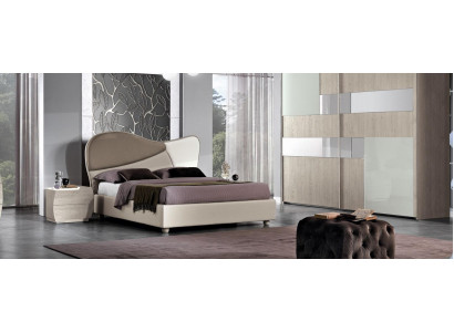 Meble Modern Luxury łóżka Nowe Łóżko Włókiennicze 2x Stolik nocny 3 szt. Zestaw Sypialni