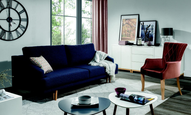 Stylowa, bardzo miękka i niezwykle wygodna rozkładana sofa w nowoczesnym stylu
