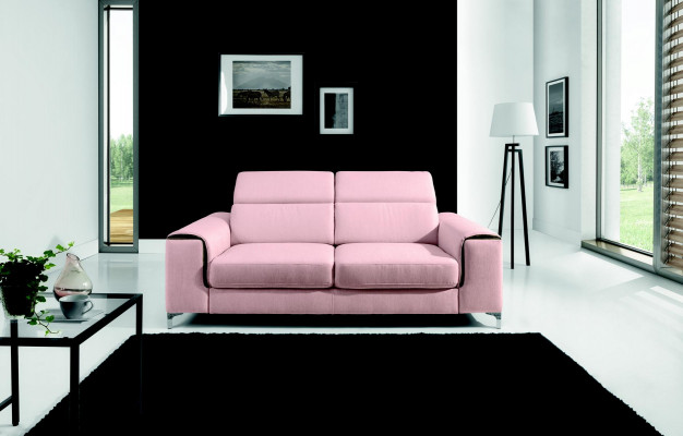 godna podziwu nowoczesna, wygodna 2-miejscowa sofa do siedzenia w stylowym różowym kolorze