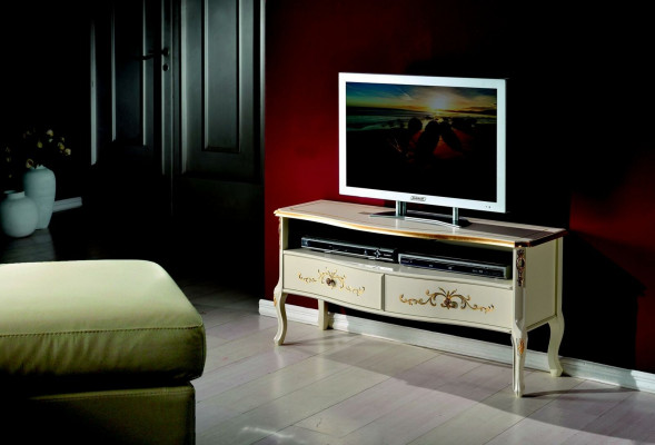 Design Kredens pod telewizor Szafa rtv Meble włoskie Salon Drewno Meble