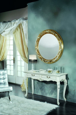 Okrągłe lustro ścienne Lustro Bad Przedpokój Design Salon Medusa Antyk Style Szkło Okrągły Nowość