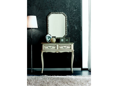 Meble Style Baroque Stół konsolowy Stolik Ścienny Tabela Biały Klasyczne Drewno 90 cm Nowość