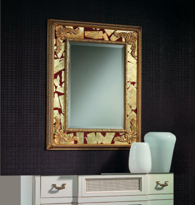 Classic Designer Lustro lśniące ściany ścienne Barok Rokoko 93x153cm Drewno Rama Nowość