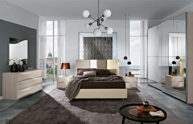 Zestaw konsoli Kredens z Lustro Komody Grupa Drewno Szafka Sypialnia Modern