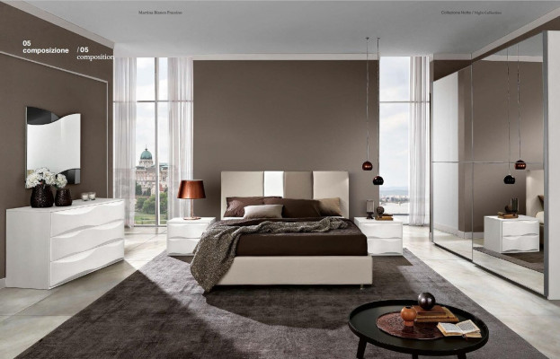Luksusowy zestaw Kredens z Lustro Komody konsola Ustaw Drewno Modern Design Biały