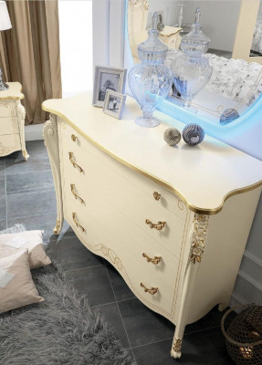 Kredens Beżowy Kredens Styl Drewno Meble Komody Nowy włoski design mebli