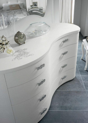 Kredens Biały Włoski Styl Drewno Meble Komody Classic Meble Design Nowość