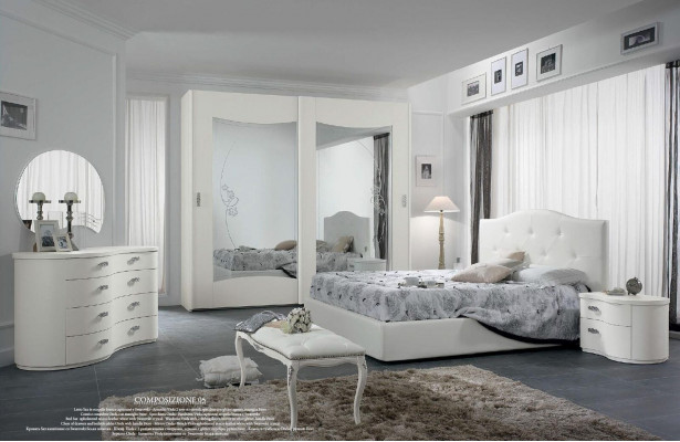Kredens Biały Włoski Styl Drewno Meble Komody Classic Meble Design Nowość