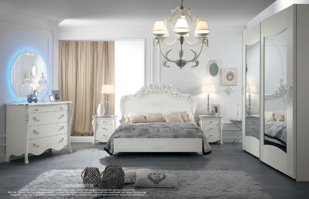 Łóżko Sypialnia łóżko Podwójne łóżko Drewno Luxury Meble Design Classic Hotel