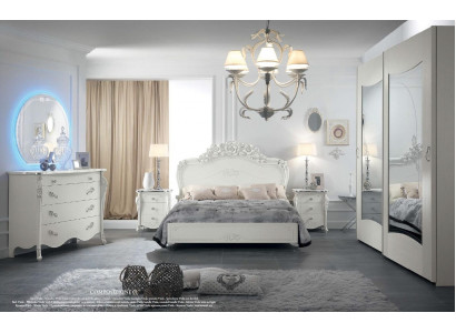 Łóżko Sypialnia łóżko Podwójne łóżko Drewno Luxury Meble Design Classic Hotel