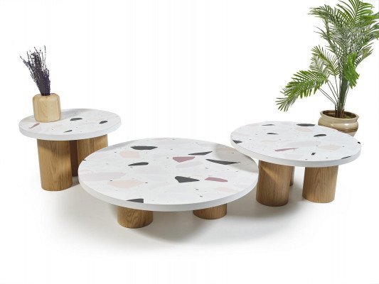 Stoliki do kawy Stoliki boczne Design salon 3 szt. włoski styl