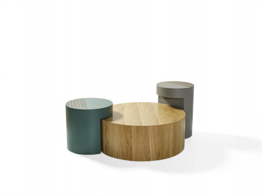 Stolik Stoliki do kawy Stolik kawowy Okrągłe stoły Brown Luxury Table 3-częściowy