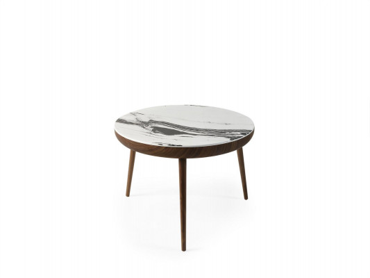 Stoliki do kawy Zestaw 2 szt. Tabela Meble do Salonu Okrągłe Białe Drewno Design