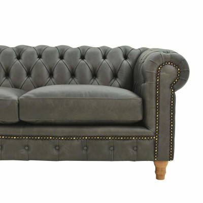 Design Skóra Sofa Kanapa - Chesterfield Podkładka trzyosobowa 240cm Nowa