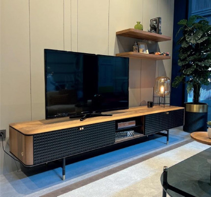 półka ścienna Living Room Design Prawdziwe drewno brąz Kolor New Meble Materiał Drewno