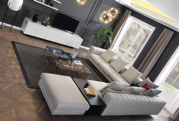 Żywy krajobraz Narożnikowa kanapa Sofa Kanapa w kształcie litery L Siedziba Włókienniczy Podkładka Design