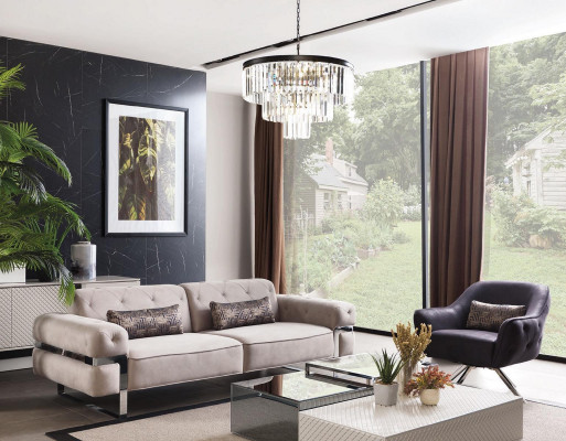 Zestaw sofowy 3 1 miejsce do siedzenia Materiał 3x stolik kawowy Design Couch Podkładka Sofy