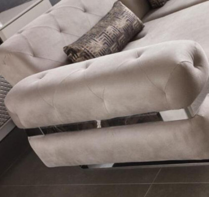 Zestaw sofowy 3 1 miejsce do siedzenia Materiał 3x stolik kawowy Design Couch Podkładka Sofy