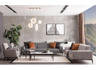 Zestaw sofowy 4 1 miejsce do siedzenia Sofa Fotel stolik kawowy Stoliki boczne Ustaw 5-częściowy.