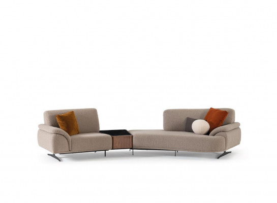 Sofa do salonu 5 Siedziba Włókienniczy Sofa Podkładka Sofy Nowa brązowa