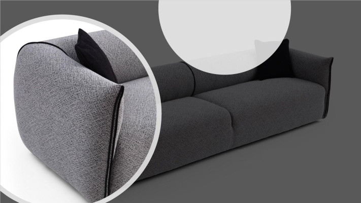Salon Sofa Kanapy Podkładka Sofy Design Sofa 4 miejsce do siedzenia Włókienniczy