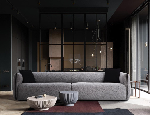 Salon Sofa Kanapy Podkładka Sofy Design Sofa 4 miejsce do siedzenia Włókienniczy