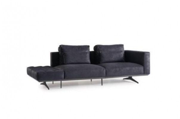 Design Zestaw sofowy 3 miejsce do siedzenia Włókienniczy Couch Podkładka Sofa Kanapy Czarny