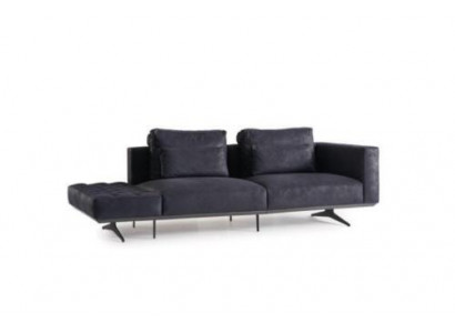 Design Zestaw sofowy 3 miejsce do siedzenia Włókienniczy Couch Podkładka Sofa Kanapy Czarny