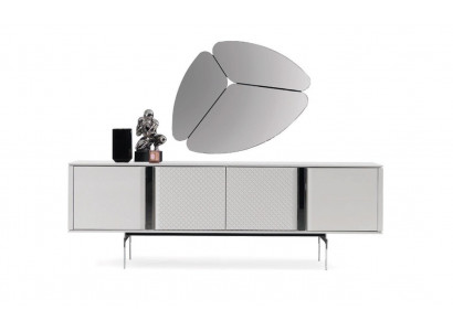 Nowoczesny Salon Lustro Kredens Szafa Noble Design Luksus Nowy Szary 2 Sztuki