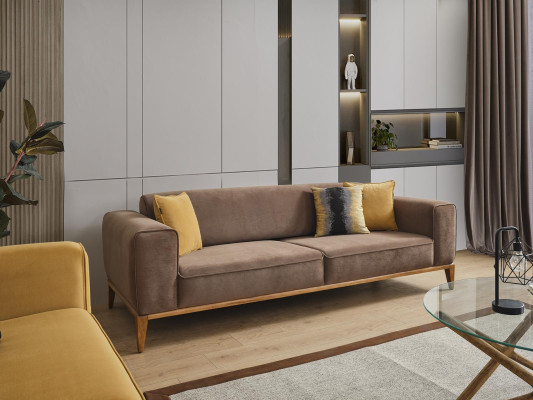 Sofa 3 miejsce do siedzenia Materiał Sofy trzyosobowe Luksusowy styl salonu Nowoczesne kanapy