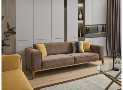 Sofa 3 miejsce do siedzenia Materiał Sofy trzyosobowe Luksusowy styl salonu Nowoczesne kanapy