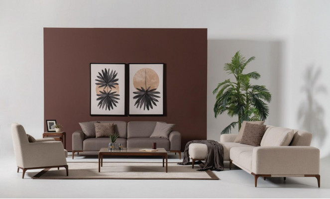 Design Sofa Fotel Couch Podkładka Luksusowe kanapy włókiennicze 1 miejsce siedzące nowe szare
