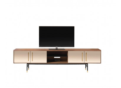 Szafka niska rtv Półka kredens brązowy rtv design luksusowe Drewno Meble 260cm
