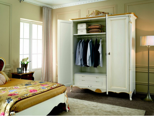 Prawdziwe drewno Szafa Meble w stylu włoskim Sypialnia Szafa Prawdziwe drewno Nowość