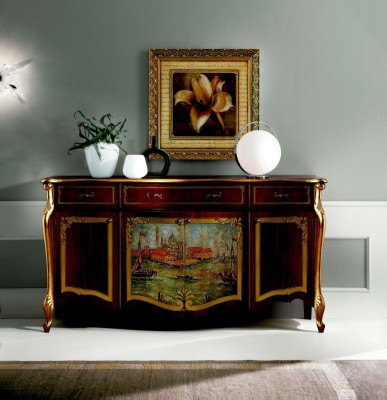 Design Meble Luksusowy Barokowy Bufet Kredens Kredens xxl Design Włoski Nowy