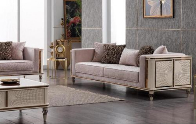 Sofa Kanapa Podkładka Meble Designerskie Kanapy 3+3 miejsce siedzące Włókienniczy Big Sofas