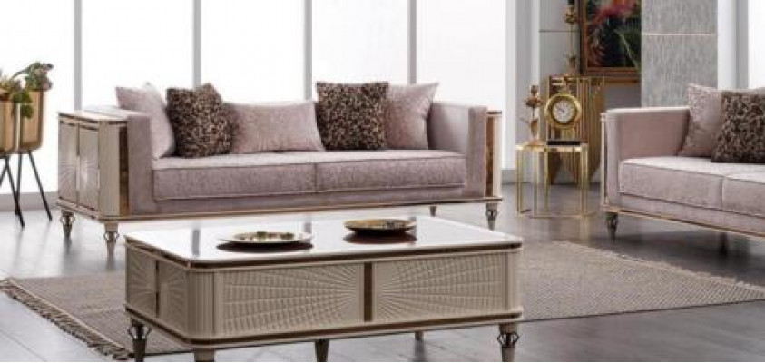 Sofa Kanapa Podkładka Meble Designerskie Kanapy 3+3 miejsce siedzące Włókienniczy Big Sofas