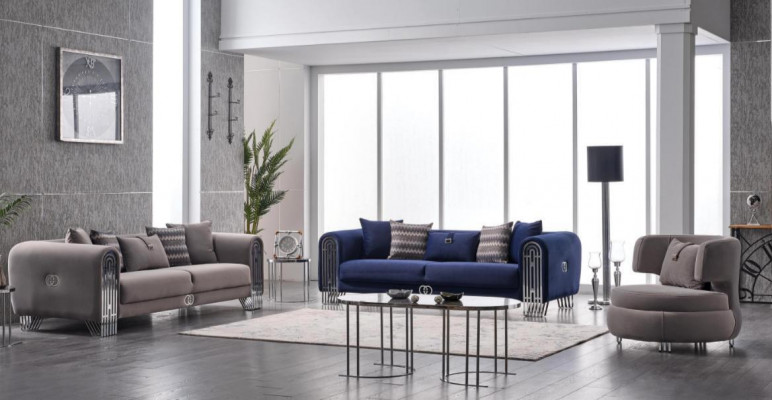 Zestaw sofowy 331 miejsce do siedzenia Luksusowy zestaw materiałów 3 szt. Sofa tapicerowana Włókienniczy Meble