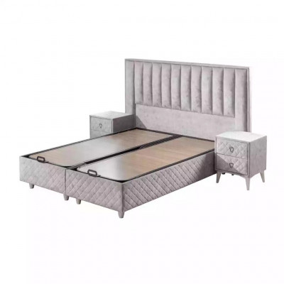 łóżko Podwójne łóżko Hotelowe Rama łóżka Double Drewno Meble Łóżko Podkładka Luxury Design