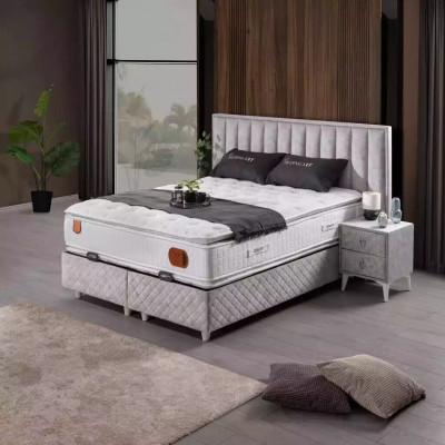 łóżko Podwójne łóżko Hotelowe Rama łóżka Double Drewno Meble Łóżko Podkładka Luxury Design