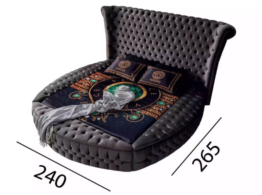 Łóżko Chesterfield Łóżko tapicerowane Luxury Sypialnia Design łóżka Włókiennicze Aksamit Nowe