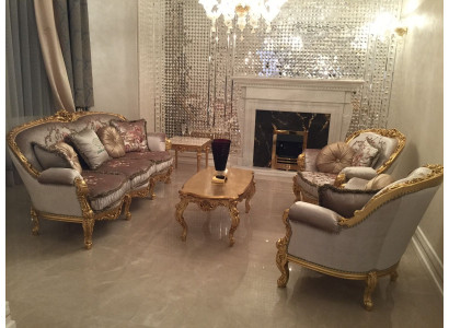 Ustawić Sofy Kanapy Podkładka Kanapa Designer Zestaw sofowy 3+1+1 miejsce do siedzenia Materiał