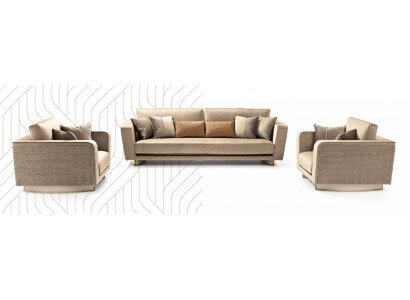 Zestaw sofowy Luxury Meble Kanapa Sofa Podkładka 3+2 Siedziba Kanapy Sofy 2-częściowe Włochy